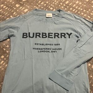 Burberry Blue Long Sleeve Boys Shirt